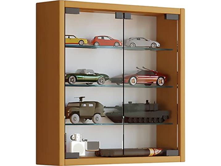 VCM Houten glazen wandvitrine Wandvitrine Verzamelvitrine Mandosa S Houten glazen wandvitrine Wandvitrine Verzamelvitrine Mandosa S Beuken