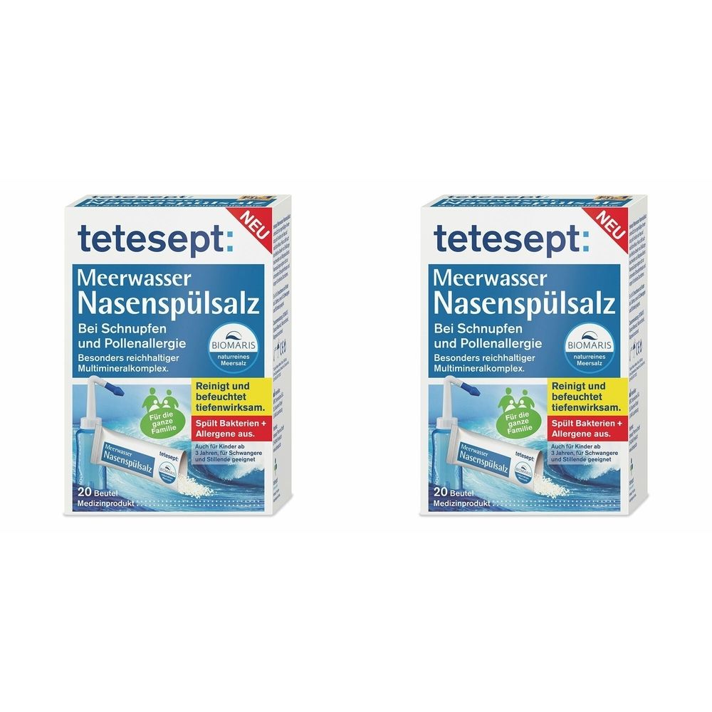 Tetesept Meerwasser Nasenspülsalz 2x 2x40 St Salz