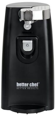 Better Chef Electric Can Opener with Sharpener and Bottle Opener Black - 4.5in x 4.8in