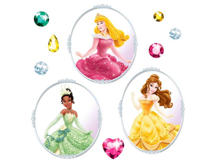 Wandtattoo KOMAR Window Disney Princess - Grösse 31 x 31 cm , bunt, B:31cm H:31cm, Folie, Wandtattoos, Wandtattoo, selbsthaftend, Fensteraufkleber, Kinderzimmer