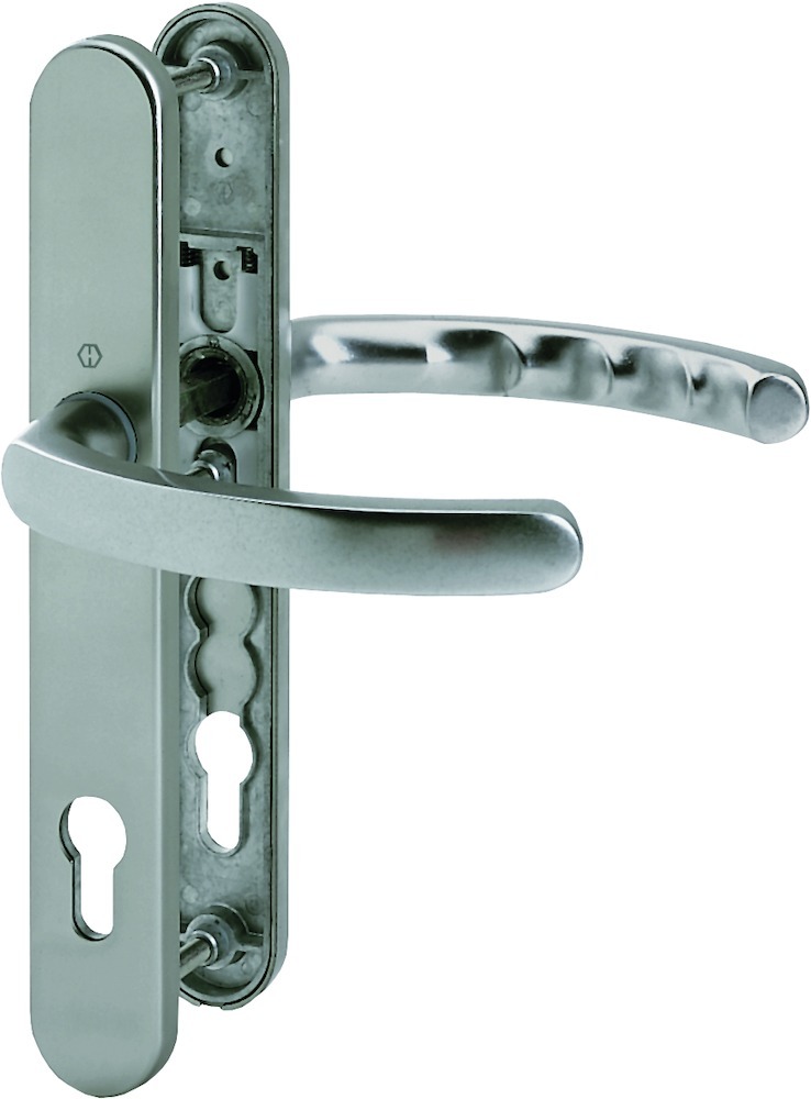 HOPPE Drückergarnitur mit Schmalschild Luxembourg 1500/3357N, Aluminium 6990949