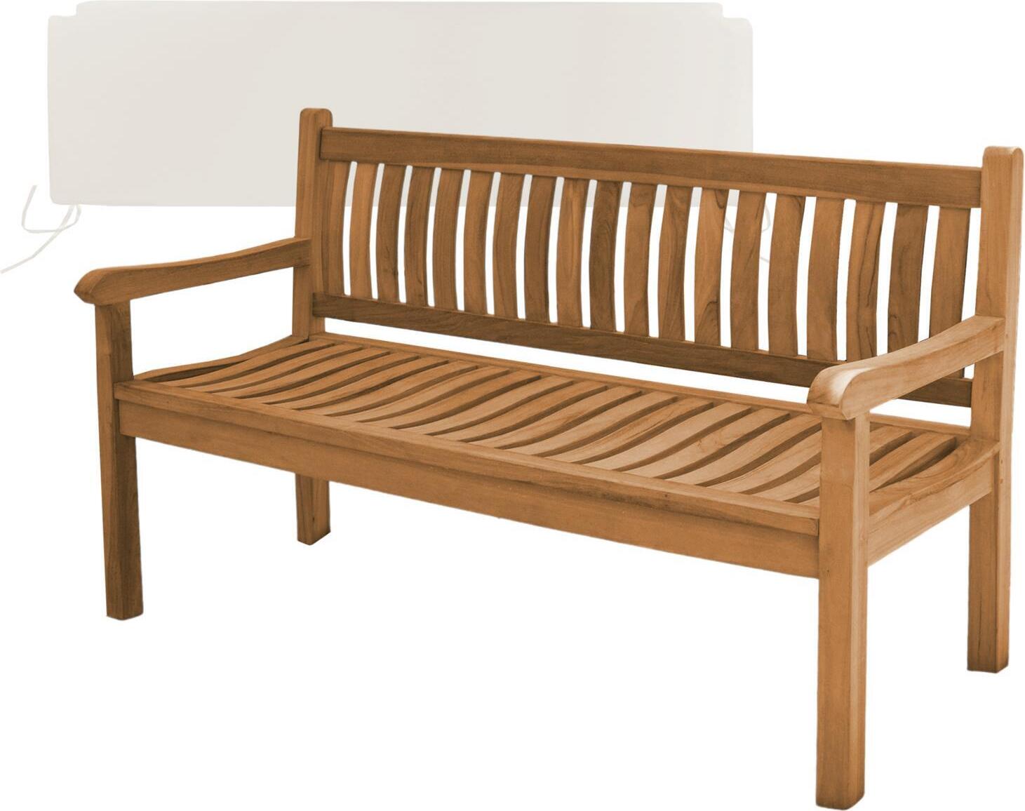 Gartenbank Arezzo Teak Massivholz 150 cm Creme