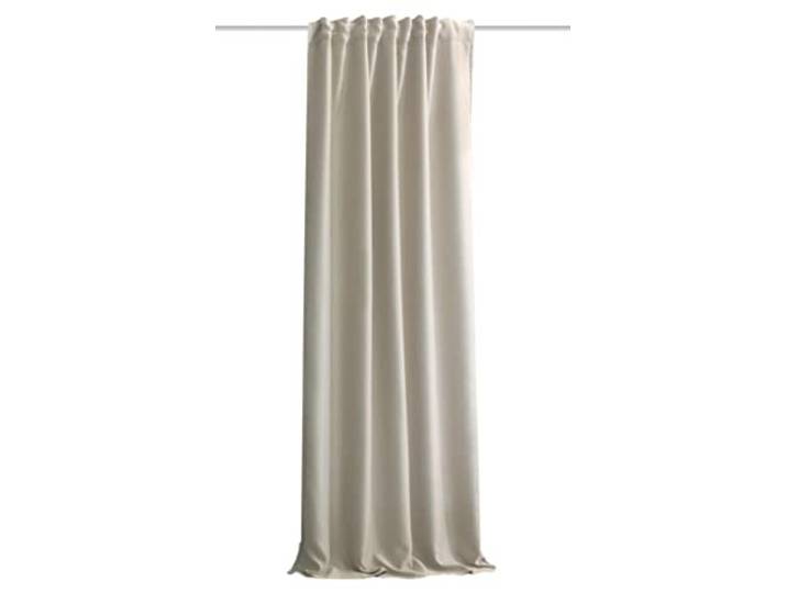 HOMEbasics Akustikvorhang Uni ACUSTICO Lärm-, Hitze-, Kälte- und Zugluft-Schutz + abdunkelnd Natur 160 x 135 cm