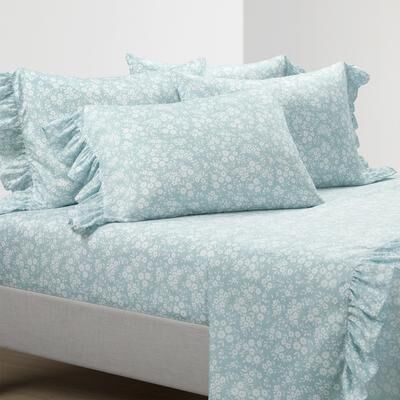 Lush Decor Garden Of Flowers Ruffle Sheet Set