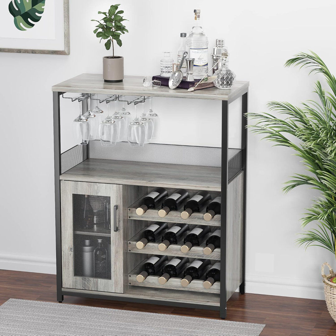 Borough Wharf 69 cm Bar Cabinet Bar Cabinet Cream 92cm H X 35cm D X 69cm L