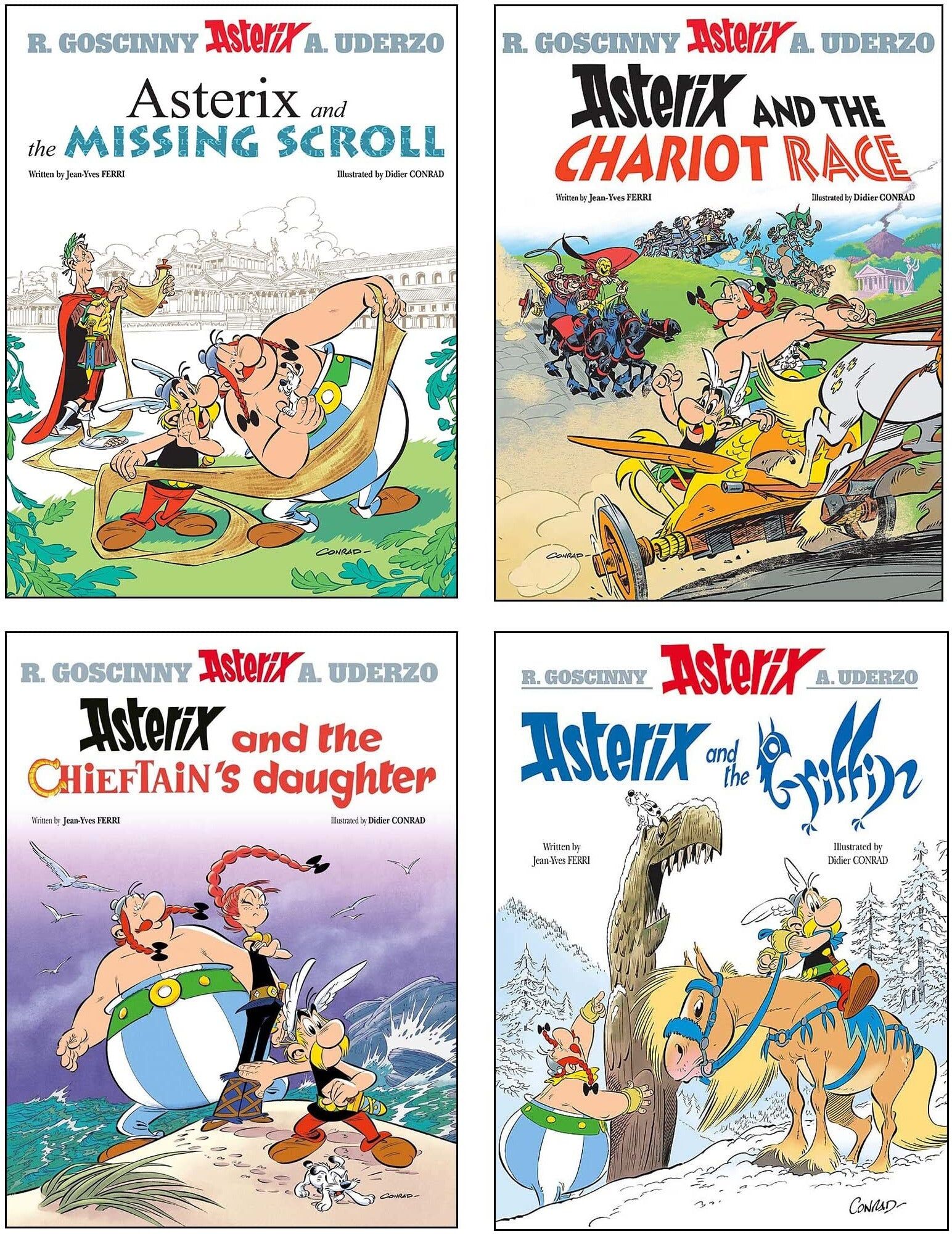 Orion Asterix Series 8 Collection Books 36–39 4 Books Set – Classic Comic Adventure Collection
