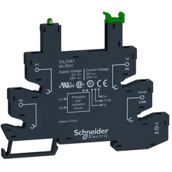 Schneider Electric SSLZVA1 Sockel für Halbleiterrelais SSL, Steuerspannung: 5/24 VDC, Kastenklemme