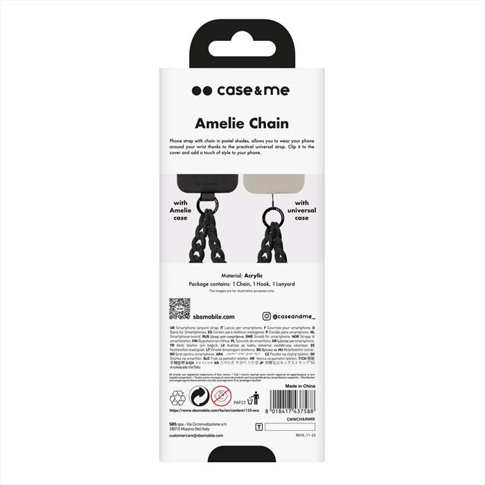 CASEME Laccetto Da Polso Cmwchainmk-nero