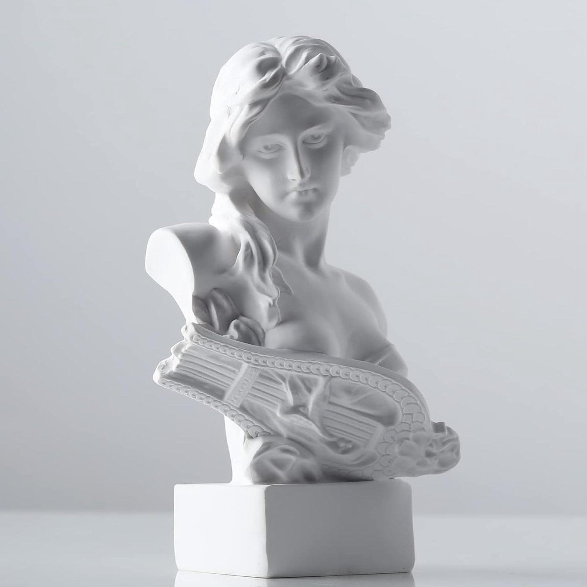 CSGoods Wit beeldje van de Griekse godin Artemis - Romeinse vrouw buste sculptuur voor decoratie