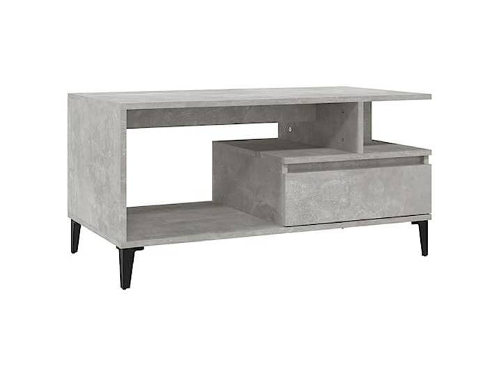 vidaXL Couchtisch Wohnzimmertisch Beistelltisch Sofatisch Teetisch Kaffeetisch Tisch Wohnzimmer Betongrau 90x49x45cm Holzwerkstoff