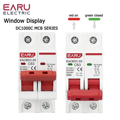 SolarGuard DC1000V Mini Circuit Breaker For Solar Panel Systems And Overload Protection 63a