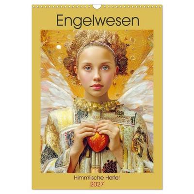 Engelwesen - Himmlische Helfer (Wandkalender 2027 DIN A3 hoch), CALVENDO Monatskalender