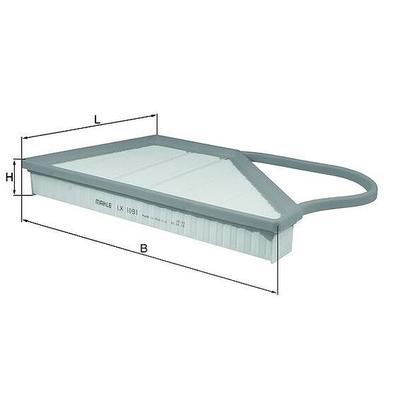 Mahle Luftfilter [Hersteller-Nr. LX1091] für Bentley