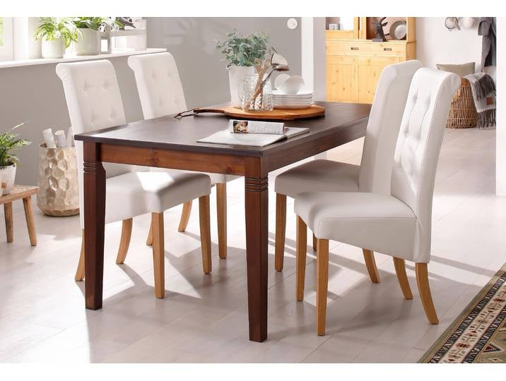 Esstisch GOODPRODUCT Danuta, Tisch, Speisetisch , braun (dunkelbraun), B:140cm H:75cm T:90cm, Tische, Esstisch, wahlweise mit Schublade, aus massiver Kiefer, FSC-zertifiziert