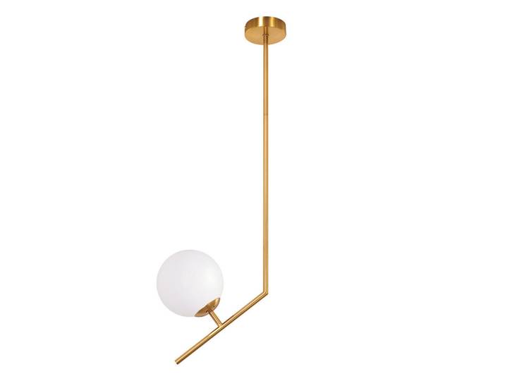ZMH Pendelleuchte Kylvin 15/15/80 cm, Goldfarben, Weiß, Metall, Glas, Mode, G9, 15x80x15 cm, Lampen & Leuchten, Innenbeleuchtung, Hängeleuchten, Pendelleuchten