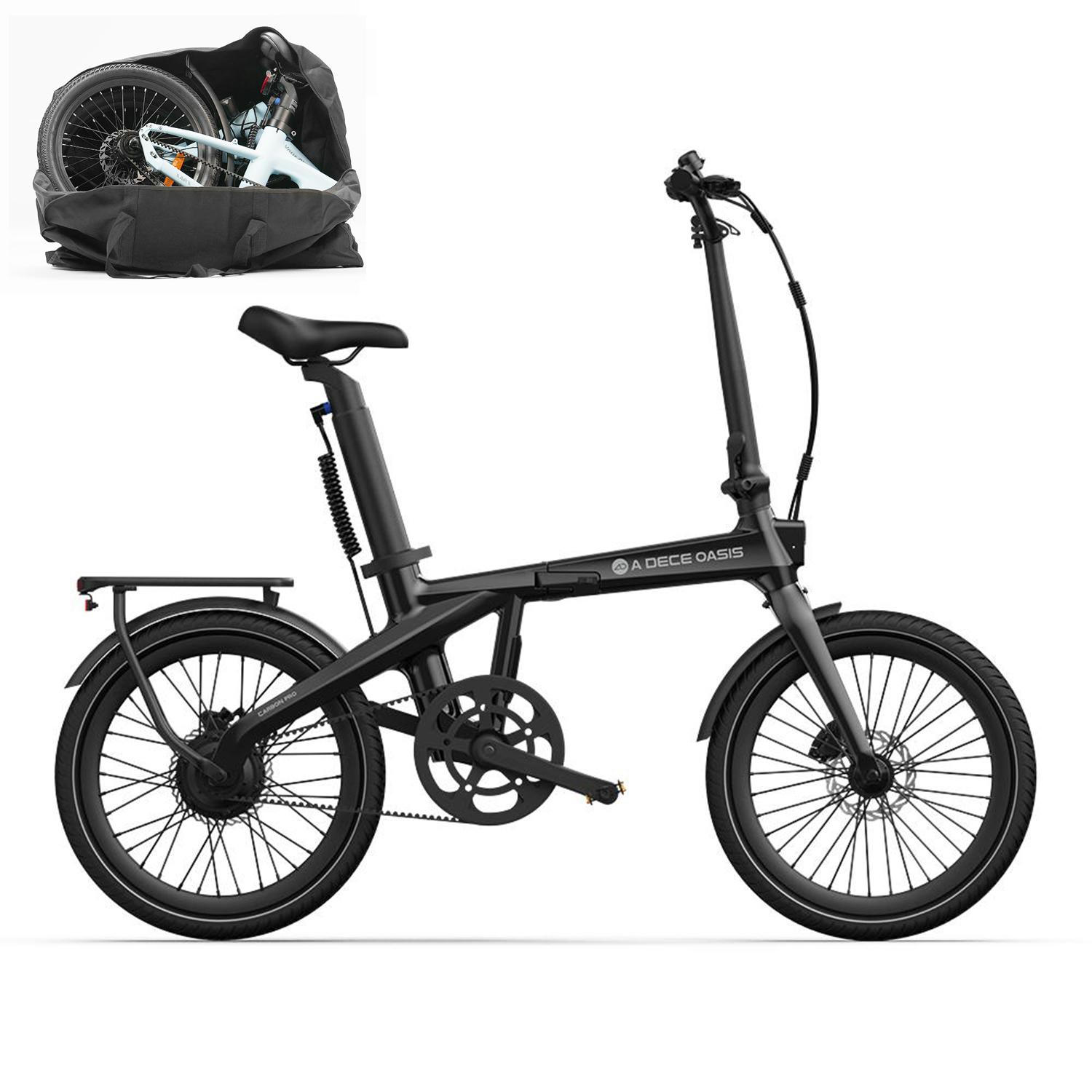 ADO E-Bike Carbon Pro Elektrofahrrad, ebike Damen/ebike Herren,Faltrad,klapprad, Riemenantrieb, IPS LCD Display,ADO APP+NFC,BAFANG Motor,2 Gang