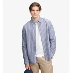 Superdry für Herren. M4011247A Blaues Preppy-Oxfordhemd (XL), Lässig, Baumwolle, Klassisch, Langarm