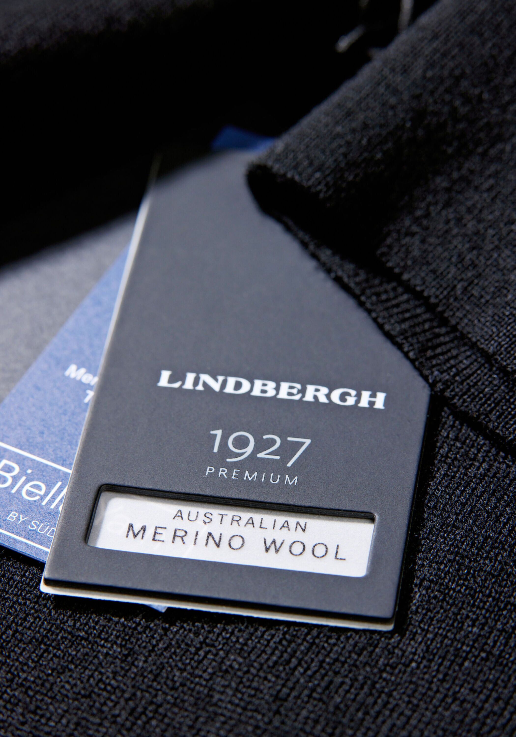 Strickpullover LINDBERGH "Strickpullover Comfort Fit", Herren, Gr. S, schwarz, Obermaterial: 100% Schurwolle, unifarben, Rundhals, Pullover Strickpullover