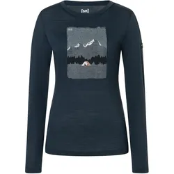 Super Natural, Damen, Funktionsshirt, Outdoor Night (L), Blau, L