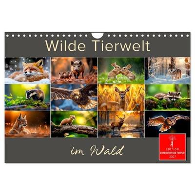 Wilde Tierwelt im Wald (Wandkalender 2027 DIN A4 quer), CALVENDO Monatskalender