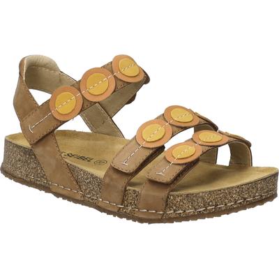 Sandale JOSEF SEIBEL "Hannah 13, nuss-multi", Damen, Gr. 37, braun (nuss, multi), Obermaterial: 100% Rindsleder Leather cow., Schuhe Sandale