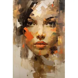 Leinwandbild MYSTIC GIRL (BHT 80x120x3,10 cm) - beige - BHT 80x120x3,10 cm