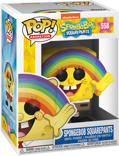 Funko Pop! Vinyl SpongeBob SquarePants Rainbow #558 - 9.5 cm Tall Collectible Figure for Ages 3+