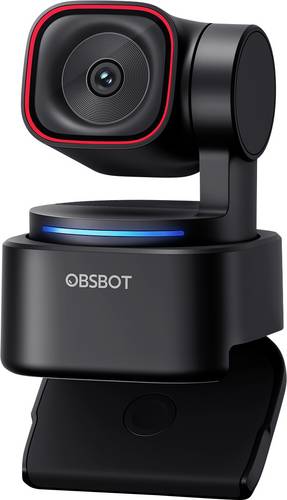 Obsbot Tiny 3 Lite 4K-Webcam 3840 x 2160 Pixel Gestensteuerung, Mikrofon, Schnelles Auto-Tracking per AI, Sprachsteuerung