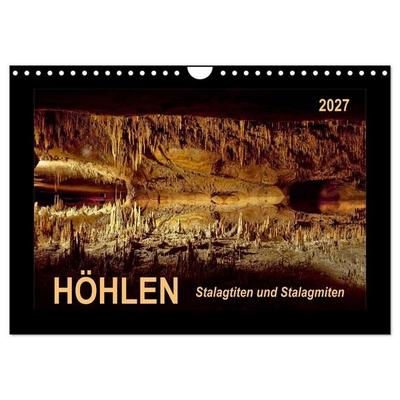 Höhlen, Stalaktiten und Stalagmiten (Wandkalender 2027 DIN A4 quer), CALVENDO Monatskalender