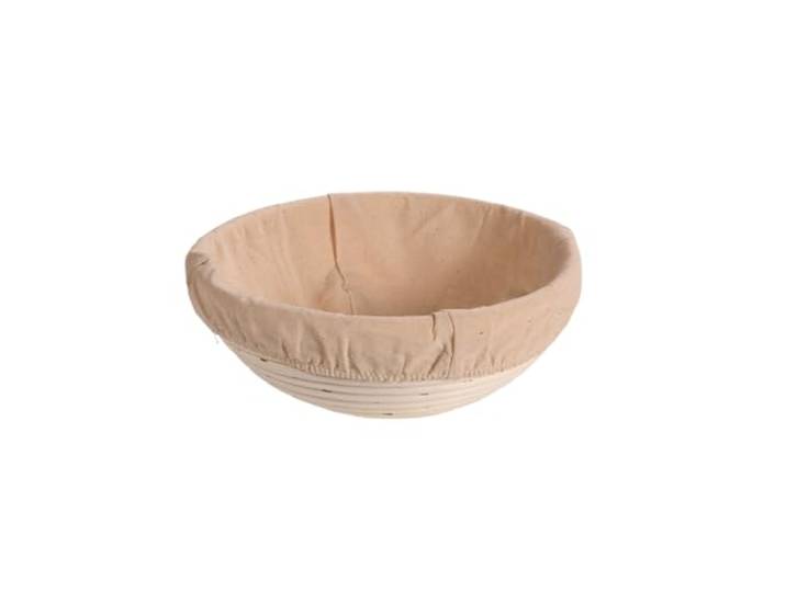 KESPER Gärkorb/Brotkorb mit Textilfutter, Material: Rattan, Maße: Ø 22 x H 8 cm, Farbe: Natur 19730