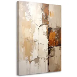 WANDBILD, Moderne Abstrakt in Beige