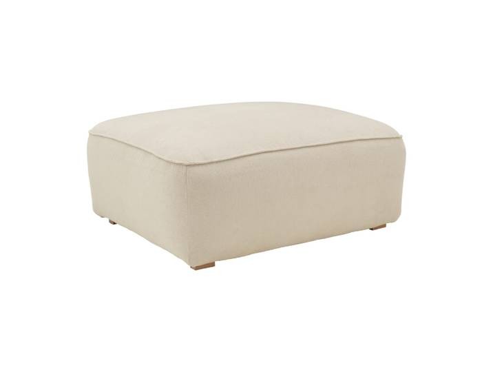 Grand pouf rectangulaire 1 place crème