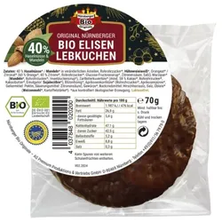 Original Nürnberger Elisen-Lebkuchen schokoliert bio