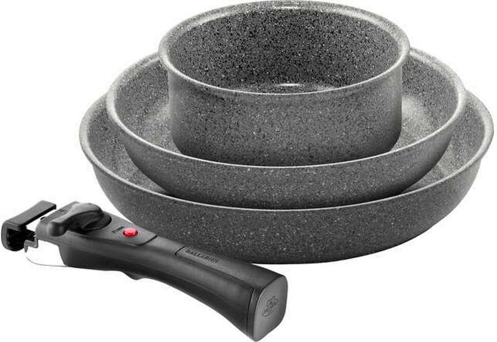Pfannen-Set BALLARINI "Torre 4-teilig", grau, Pfannen, Pfannen-Set grau Einheitsgröße