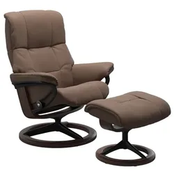 Stressless Sessel mit Hocker Mayfair Signature Leder Braun Batick Mole M (Medium)