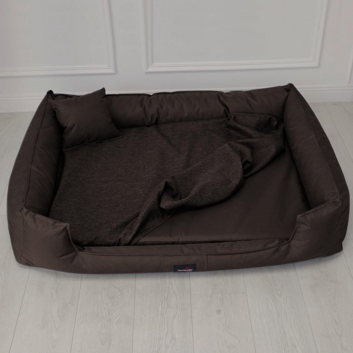 Quick-Cover ARES Basic matrasbeschermer voor hondenbed, wasbaar polyester hoeslaken, donkerrood