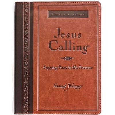 Jesus Calling, Large Text Brown Leathersoft, with Full Scriptures, Gebundene Ausgabe von Sarah Young, Harper Collins (US), 978-1-4003-1813-1