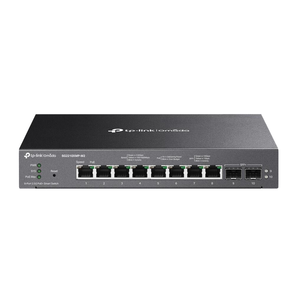 TP-Link Omada SG2210XMP-M2 8-Port Switch, 2x SFP+, PoE+