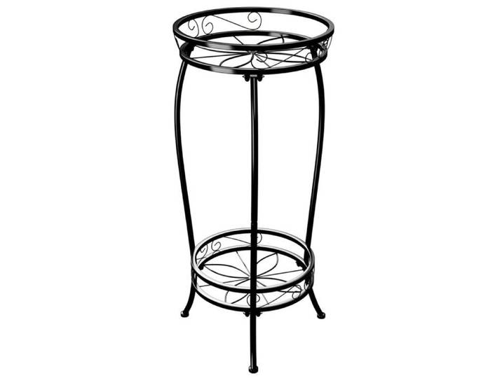 Support pour plantes d'intérieur en métal à 2 niveaux - Noir - Grande étagère multiplantes - Balcon terrasse salon jardin