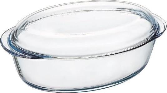 Pyrex Ovale braadpan met glazen deksel, 4,1 liter
