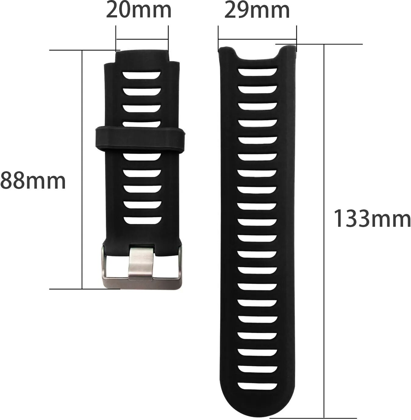 INF Uhrenarmband aus Silikon Rot