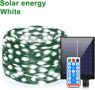 Inspire Curations 100M Solar Fairy String Lights With Large Fast Charge Panel white solar Power 10m 100leds