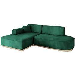 ECKSOFA Ottomane Links IREA-L1 - 232x165x80 cm Grün