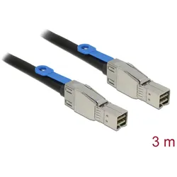 DeLOCK 83396 Serial Attached SCSI (SAS)-Kabel 3 m Schwarz, Silber