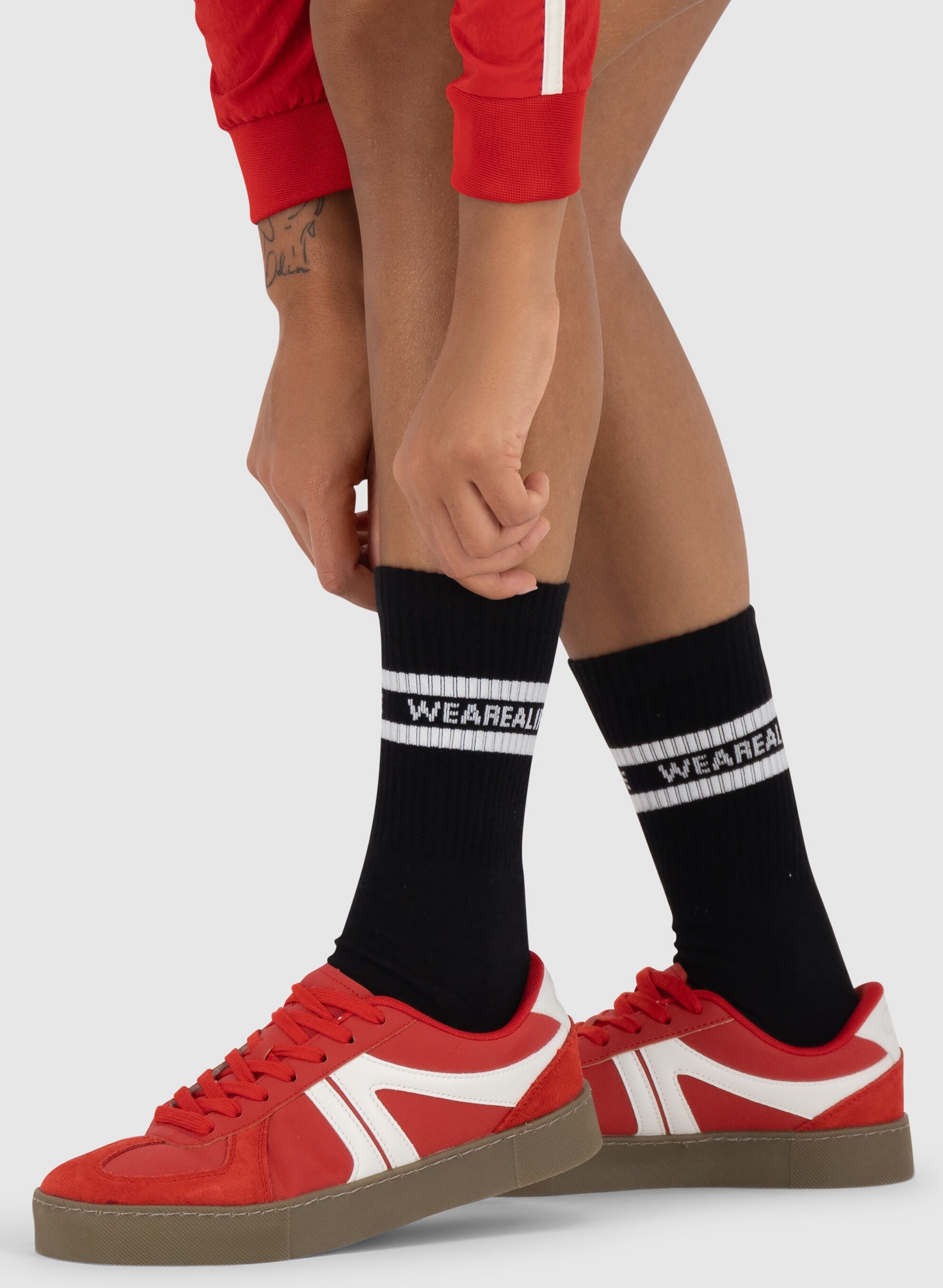 Tennissocken ALIFE & KICKIN, Damen, Gr. 39-42, schwarz, 75% Baumwolle, 20% Polyester, 3% Polyamid, 2% Elasthan, Socken Tennissocken, sportliche Tennissocken mit Streifen, aus Baumwolle mit weichem Bund