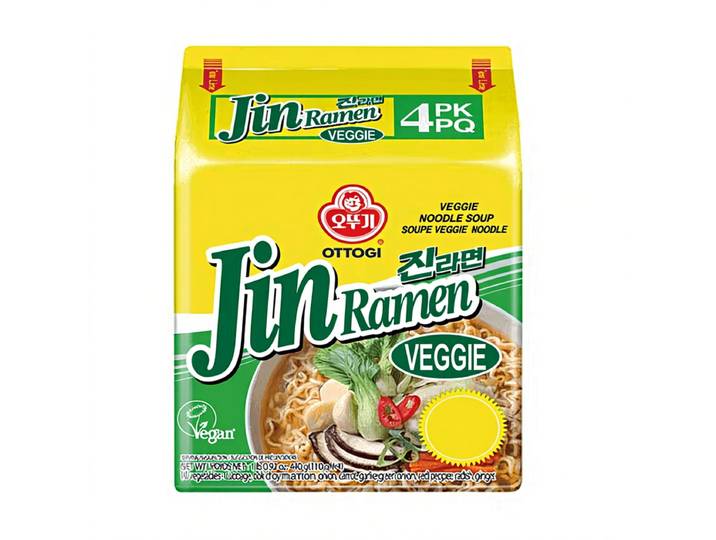 Ottogi Koreaanse Jin Ramen (Veggie) - 4 x 110 g