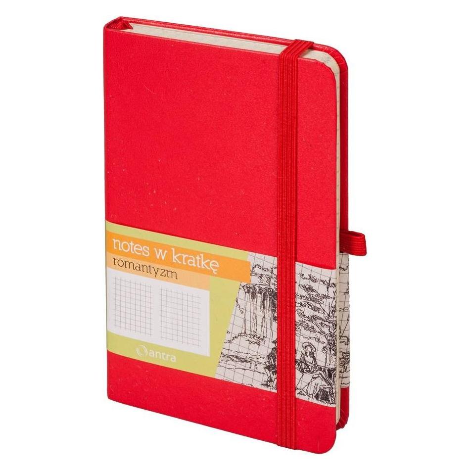 Antrax Notizbuch A6 Kariert Romantik Rot ANTRA (A6, Kariert, Harter Einband) (280261)