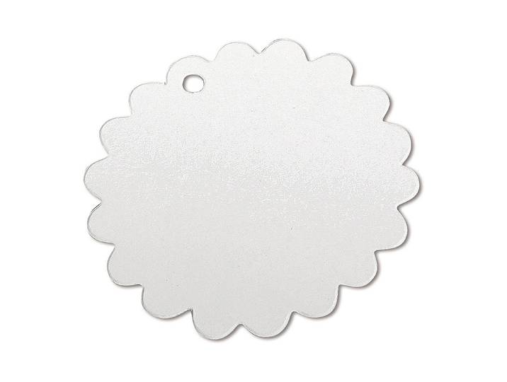 Rayher Tags Scallop Weiss ⌀ 6 cm 26 Stück