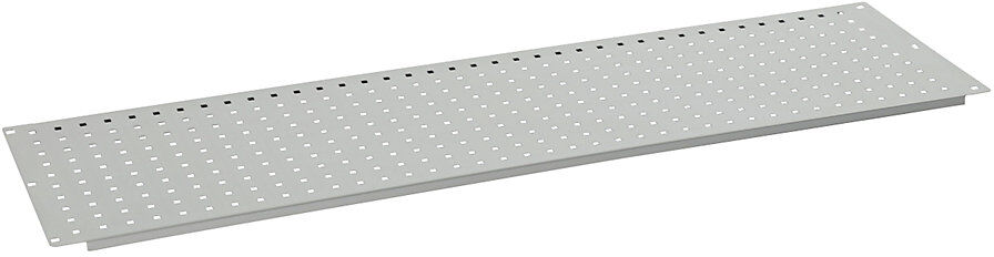 Lochplatte, LxB 1515 x 410 mm, weißaluminium RAL 9006 eurokraft pro