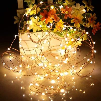 LED Lichterketten 5m 50 LED Lichterketten Mini batteriebetriebener Kupferdraht Sternenlichterkette batteriebetriebene Lichter für die Dekoration